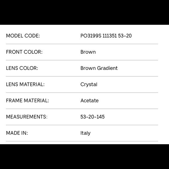 Persol 53mm Sunglasses - NWT - Picture 4 of 10